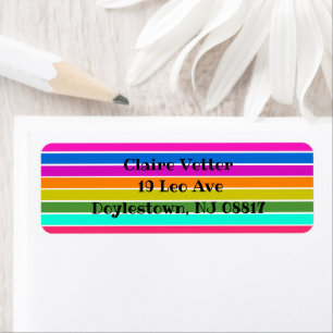 Warm Spring Stripes Label