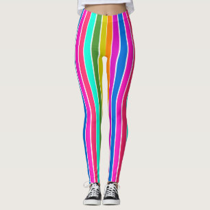 Warm Spring Stripes  Leggings