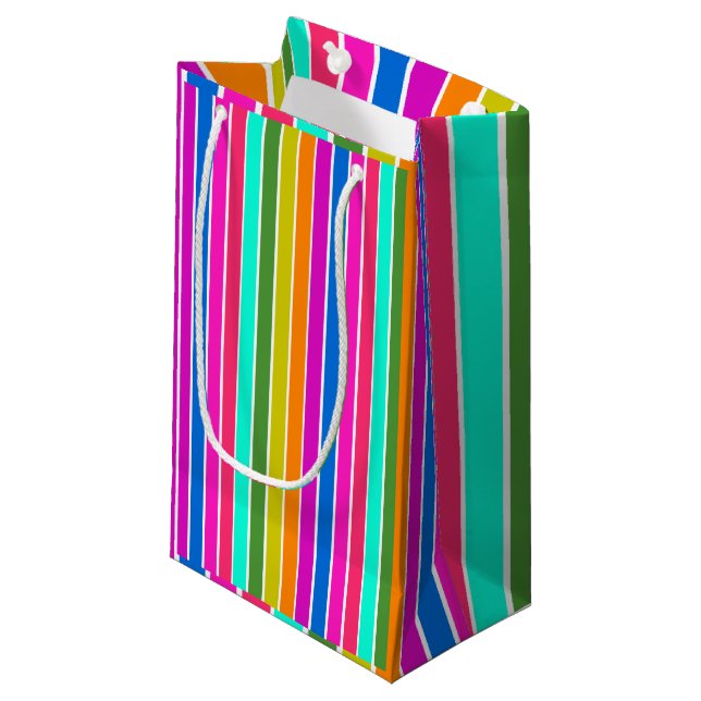 Warm Spring Stripes  Small Gift Bag (Front Angled)