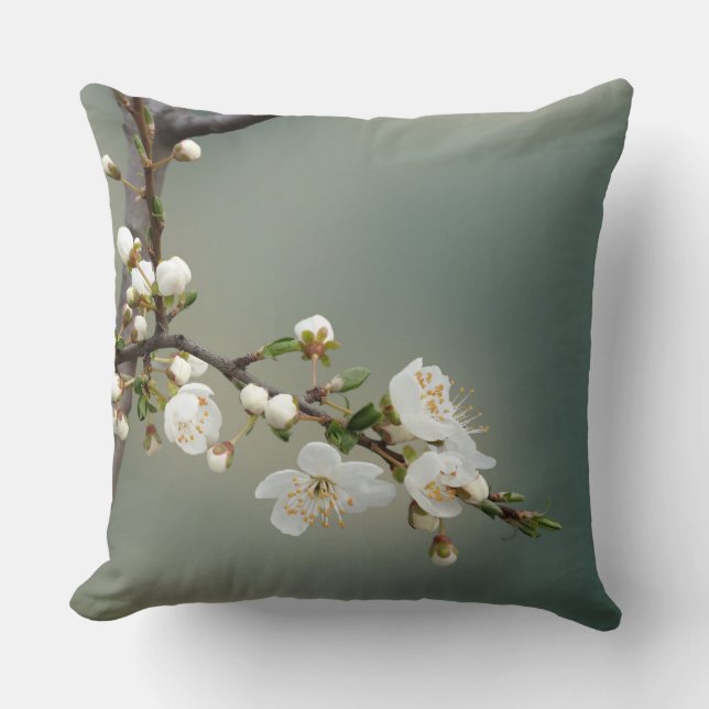 warm spring throw pillow (Front)