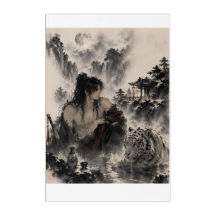 Warm Spring White Tiger Acrylic Print
