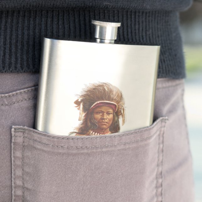 Warm Springs Chief: Agate Arrowpoint Hip Flask (In Situ)