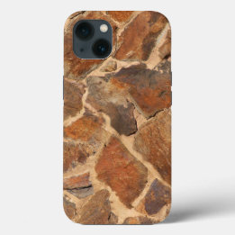 Warm Stonewall Pattern Golden iPhone 13 Case