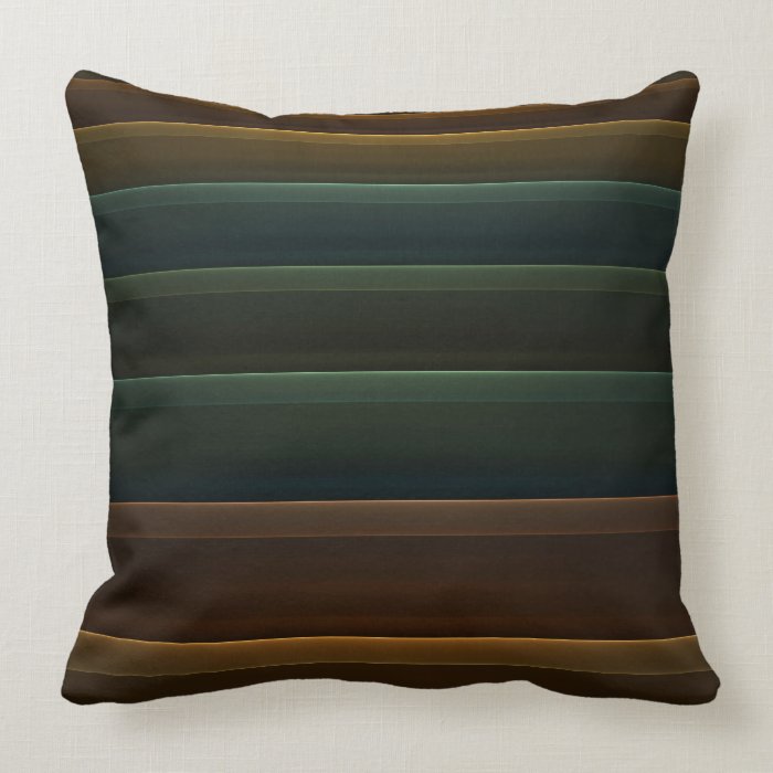 Warm Stripes Throw Pillow