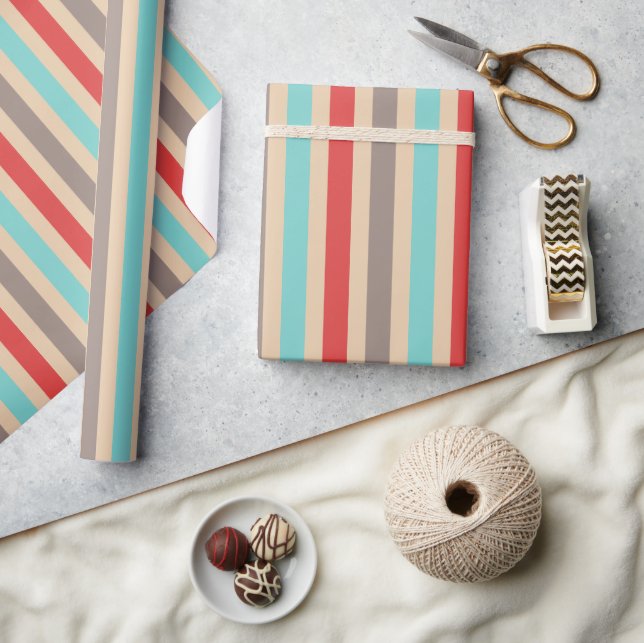 Warm Stripes  Wrapping Paper (Crafts)