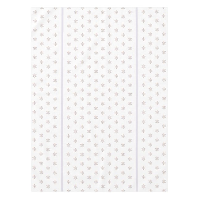  Warm, Subtle Colors Jewish Holiday Stars Tablecloth (Front)