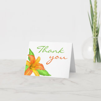 Warm Summer Flower Thank You Note Cards