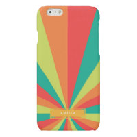 Warm Summer Personalized Name Color Wheel Matte iPhone 6 Case