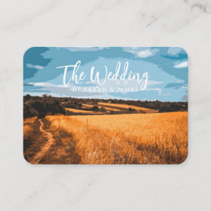 Warm Sunlit Golden Field Summer Save the Date Enclosure Card