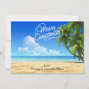 Warm Sunny Beach Christmas Card