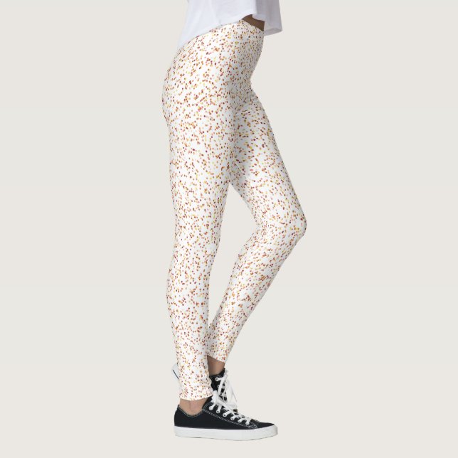 Warm Sunny Summer Speckled Dots Leggings (Right)