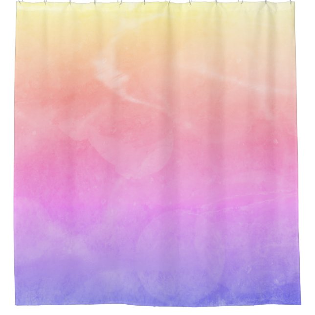 "Warm Sunrise" Abstract Shower Curtain (Front)