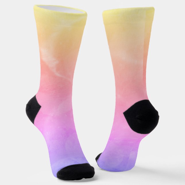 "Warm Sunrise" Abstract Socks (Angled)