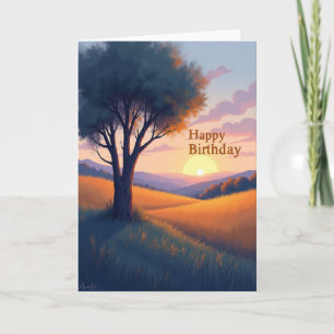 Warm Sunset Birthday Card