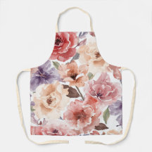 Warm Sunset Peony Watercolor Rose Floral
