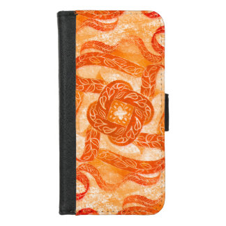 Warm Sunset Swirl Pattern Wallet Case
