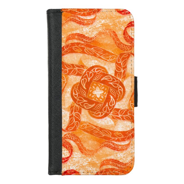 Warm Sunset Swirl Pattern Wallet Case  (Front)