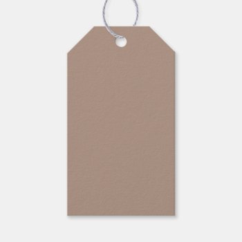 Warm Taupe Light Brown Neutral Solid Color Gift Tags by color_words at Zazzle