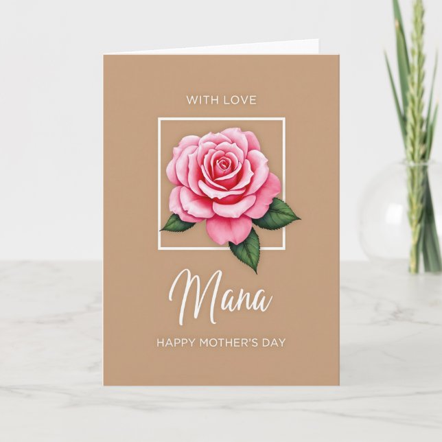 Warm Taupe Mothers Day Card (Front)