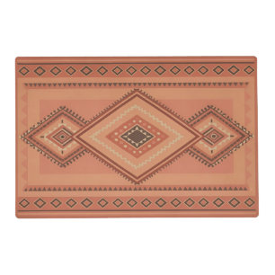 Warm Teracotta Moroccan Tribal Surface Pattern Placemat