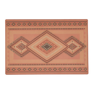 Warm Teracotta Moroccan Tribal Surface Pattern Placemat