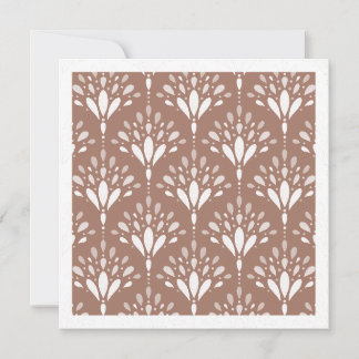 Warm Terracotta Botanical Folk Floral Art Card