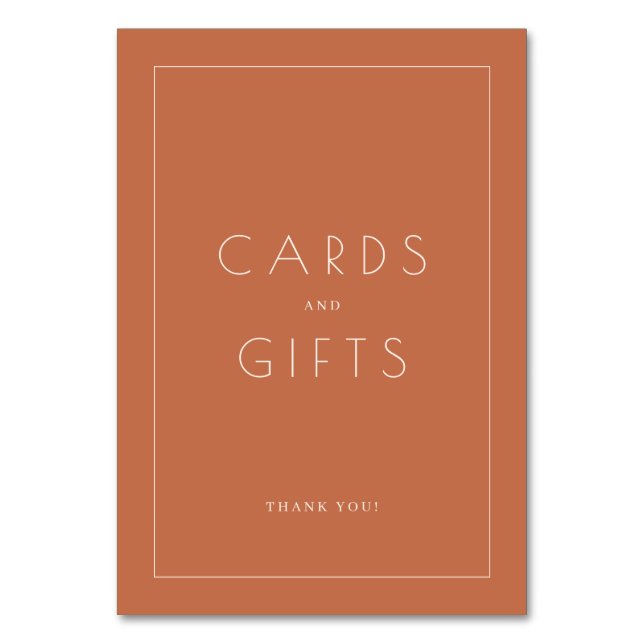 Warm Terracotta Minimalist Gratitude Card (Front)
