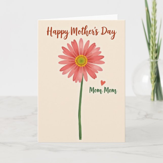 Warm Terracotta Mothers Day Card (Front)
