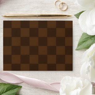 Warm Timeless Rich Brown and Dark Brown Earthy  Envelope