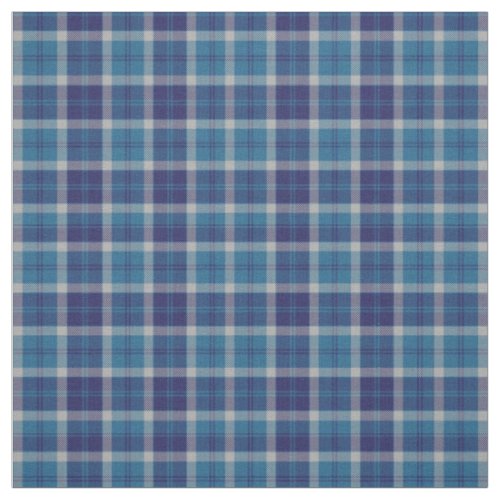 Warm Tone Blue Scottish Plaid Tartan Pattern Fabric