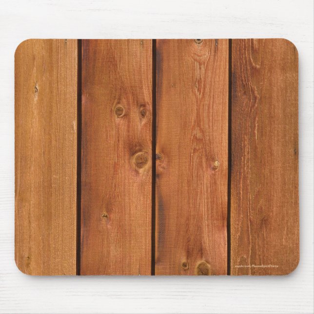 Warm-toned Barn Wood Board Photo Image Mouse Pad (Front)
