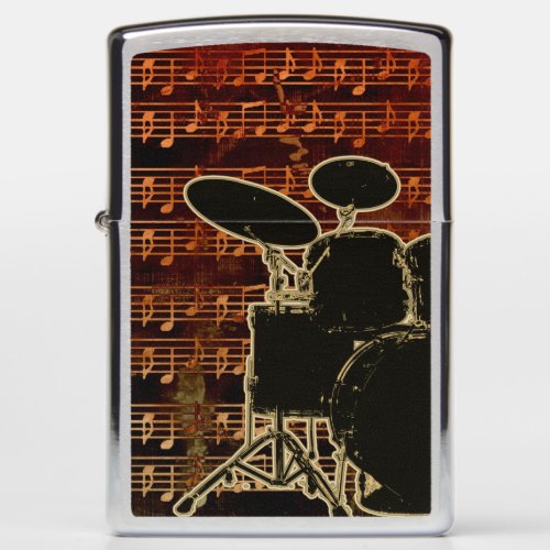 Warm Tones Drums ID280 Zippo Lighter