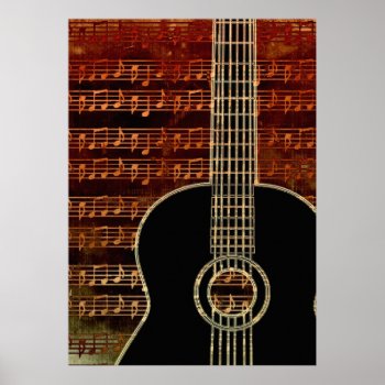Warm Tones Guitar Id280 Poster by iiphotoArt at Zazzle