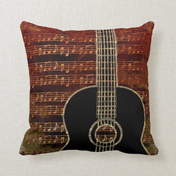 Warm Tones Guitar Id280 Throw Pillow by iiphotoArt at Zazzle