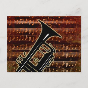 Warm Tones Trumpet Id280 Postcard by iiphotoArt at Zazzle