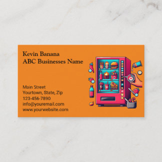 Warm Tones Vending Machine Business Card