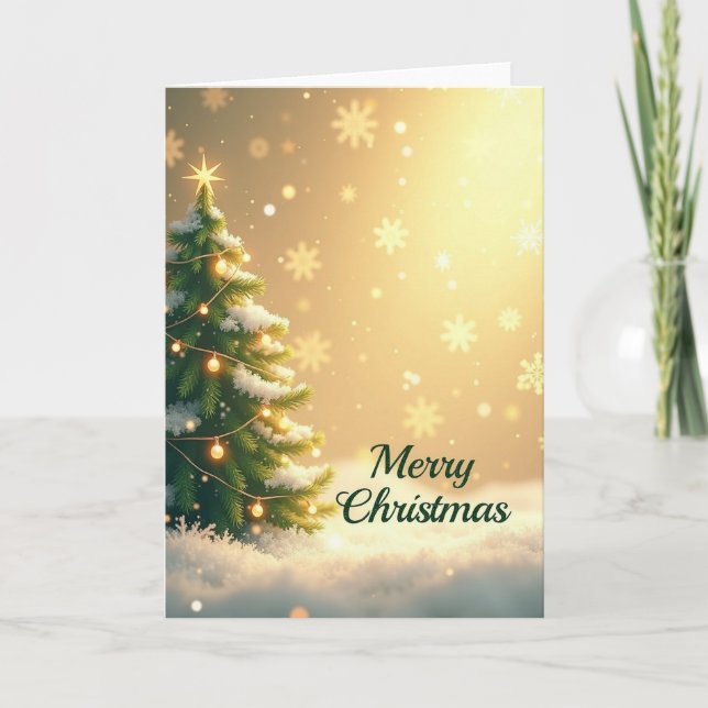 Warm Tree Christmas Card (Front)