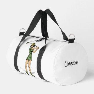 Warm Up for Golfing Personal Lady Golfer Duffle Bag