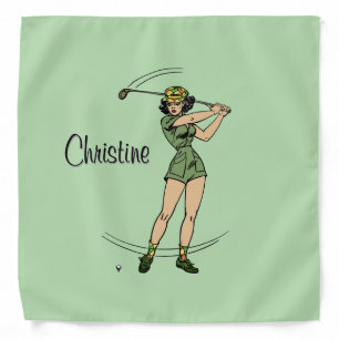 Warm Up for Golfing Personal Lady Golfer Green Bandana
