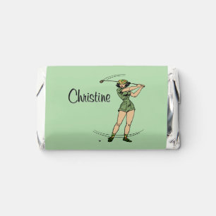 Warm Up for Golfing Personal Lady Golfer Green Hershey's Miniatures