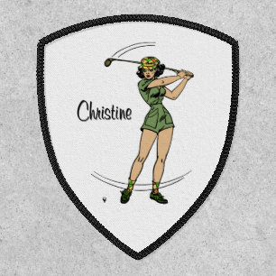 Warm Up for Golfing Personal Lady Golfer Patch