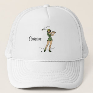 Warm Up for Golfing Personal Lady Golfer Trucker Hat