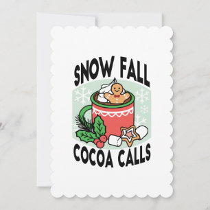 Warm Up with Snow Fall Cocoa Calls - Winter Drink Invitation