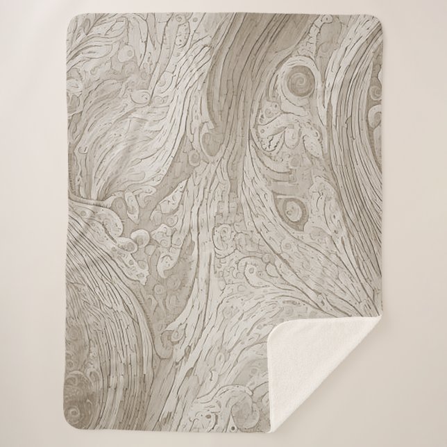 Warm Vintage Old Wood Inspired Blanket (Front)