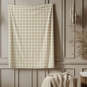 Warm Vintage Tartan Blanket Holiday Decorating