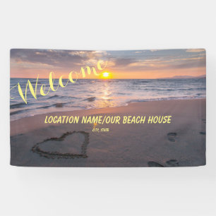 Warm Welcome Ocean Sunset Beach House, B&B, Shop Banner