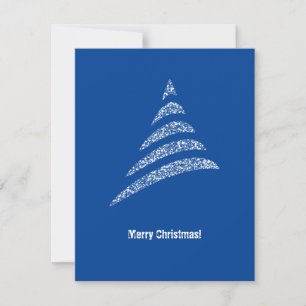 Warm White Corporate Christmas Tree QR code Holiday Card