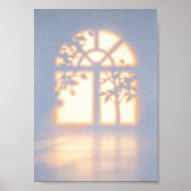 Warm Window Light Shadow Minimalist Art Poster (Front)