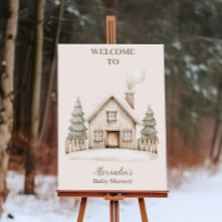 Warm Winter Cottage Baby Shower