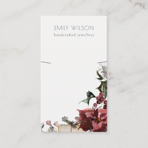 Warm Winter Festive Foliage Band Necklace Display Business Card